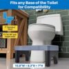 Brippo Toilet Stool for Adults, 7" Height Toilet Pooping Potty Stool with Non-Slip Feet, Bathroom Secure Foot Step Stool for Seniors and Kids, Bl