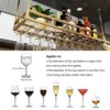 SUCHETA Ceiling Wine Glass Rack Storage Rack Wall-Mounted Adjustable Industrial Wine Rack Hanging Wine Glass Rack Home Bar Multifunctional Displa