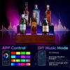 B4Life Liquor Bar Bottle Display Shelf, 2 Tier Real Wood Bar Shelves for Liquor Bottles, Bar Shelf for Liquor, Liquor Shelf for Home Bar Liquor S