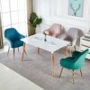 dining chair Kitchen Dining Room Furniture Chairs Dining Chairs Set Of 2 Kitchen Dining Room Leisure Room Corner Chairs Velvet Reception Chairs W