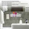 Pilipane 30cm Stainless Steel Wall Mounted Bathroom Shower Shelves,Shower Shelf,Stainless Steel Shower Organizer,Sturdy Bathroom Shelves Fits Kit