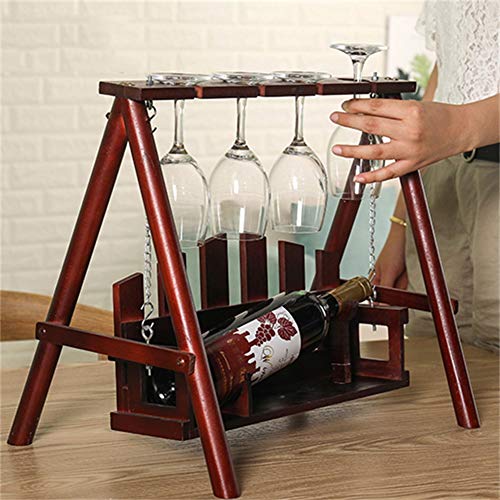 PIBM Stylish Simplicity Wine Shelf Solid Wood Wine Rack, Wine Cabinet Living Room Decoration