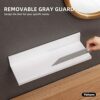 YOHOM White Adhesive Floating Shelf for Bathroom Tile Wall Stick on Shower Shelf Rack No Drilling Plastic Lightweight Shelf Organizer with Gray G