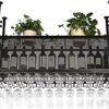 MiroDo Wall-Mounted Wine Racks Bar Hanging Rack/Wrought Iron Adjustable Height Bar Counter Wine Cooler,Can Hang Multiple Wine Glasses/Hanging Win