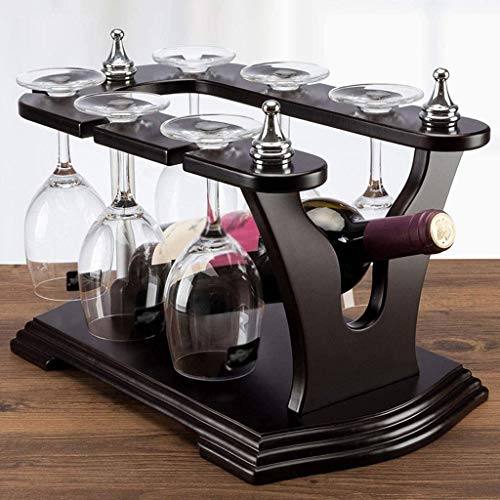 CZDYUF European Solid Wood Wine Glass Holder, Decoration Creative Living Room Wine Cabinet Decoration Home