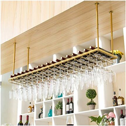 Stylish Simplicity Down Wine Rack Vintage Wrought Iron Wine Rack Home Goblet Rack Bar Special Goblet Rack - Restaurant Kitchen Bar Decoration Adj