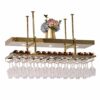 Ceiling Wine Rack, Metal Iron Wine Rack, Creative Display Stand Multi-Function Storage Wine Rack, Glass Wine Holder, European Household Goblet Ho
