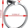 RAKUTE Towel Rack Stainless Steel Towel Shelf Bath Towel Ring Storage Holder Wall Mounted, for Kitchen, Bathroom, Toilet Bathroom Ring