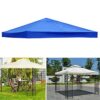 3x3m Gazebo Replacement Canopy Top Cover Double Tiered Canopy Top Cover for Outdoor BBQ Roof Cover Grill Shelter (Only Cover) Green Single top