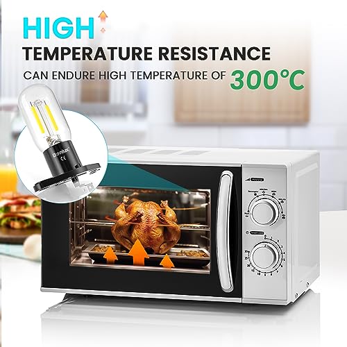 Bonlux 3W Z187 Microwave Led Bulb,5000k Cold White Vertical Right T170 Base 3W Oven Filament LED Lamp,25W Oven Bulb Fit for Samsung, Panasonic Mi