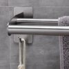 Towel Rack 304 Stainless Steel Towel Bar Rail Wall Mounted Rust Proof Self Adhesive Mounting Towel Holder No Drilling Towel Hanger for Bathroom o