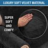 MGrow in Style Luxury Velvet Plush Large Width Recliner Chair Cover with Straps Three Pockets, Dog Couch Covers for Armchair Seat Width Up to 28"