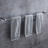 HIGOH Towel Rack Towel Rails Wall Mounted,Single Towel Storage Rack Towel Bar Stainless Steel Bathroom Hand Towel Holder，Polished Finish round To