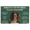 Agriism Door Mat Indoor Entrance Please Remember English Springer Spaniel Dogs House Rules Doormat Personalized Gifts Home Decor Housewarming Dec