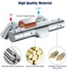 Solepearl Thermostatic Bath Shower Mixer Bar Tap, 38℃ Thermostatic Bathtub Shower Mixer Valve with Waterfall Bath Filler Spout, Exposed Solid Bra