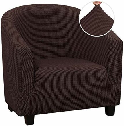 Tub Chair Covers for Armchairs, Armchair Covers Stretch Tub Chair Cover Removable Washable Sofa Couch Cover for Bar Counter Living Room Reception
