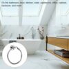 uxcell Stainless Steel Towel Ring, 2Pcs Wall Mounted Round Hanging Holder with Screws for Bathroom Kitchen Accessories, 6.5 x 1.96 x 3.62 Inch, S