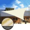 VANTHEIR Triangle Sun Shade Sail 3x3x3m Sails Canopy Waterproof PES Polyester 95% UV Block, Awning with Free Rope for Patio Party Backyard Lawn G
