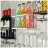 Stylish Simplicity Industrial Metal Wall-Mounted Wine Glass Holder Black Vintage Stylish Simplicity Champagne Glass Wine Glass Goblet Holder 80X2