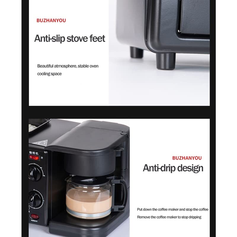 KKYKP 3 In 1 Home Toaster Electric Mini Oven Kitchen Cooking Roaster (Color : Black, Size : 51 * 26.5cm)