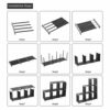 YOZORAKI Black Cube Storage Shelves Organizer, 3 Tiers 6 Compartments Storage Shelf, Cubeicals File Rack, Sapce Saving Closet Cabinet, Modular Bo