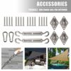 Yeahmart Heavy Duty Sun Shade Sail Fixing Kit for Garden Triangle and Square, Rectangle, 304 Stainless Steel Sun Shade Sail Fixing Hardware Acces