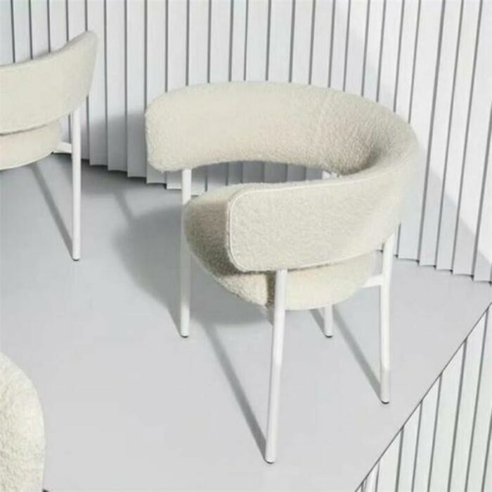 LUKEO Dining Chairs Restaurant Designer Leisure Chair Coffee Shopmoveis Para Casa Home Furniture (Color : D, Size : Light Grey)