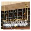 EYLINK Ceiling Decorative Wine Rack Retro Ceiling Rack Upside Down Hanger Suitable for Living Room Dining Room Bar Counter Rack Flower Pot Displa