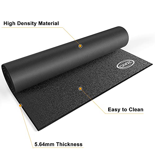 CXWXC Bike Mat 36" x 72"- Exercise Spin Peloton Bike Mat - Heavy Duty Cycling Trainer Floor Mat for Treadmill Spin, Peloton, Stationary, Exercise