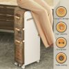 Bathroom Storage Cabinet for Small Spaces, 3/4/5 Drawer Narrow Bathroom Floor Cabinet Strong Frame Home Storage Container Tower, Large Capacity S
