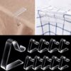 Yidootwo 8Pcs Tablecloth Clips Plastic Table Cloth Holders Outdoor Tablecloth Clamps Table Cover Clips for Home Garden Wedding Party(Clear)