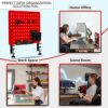 Clamp-On Table & Desk Organiser Storage Pegboard - Easy-to-Install Steel Peg Board Helps You Declutter Your Workspace or Gaming Room - Includes C