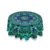 xigua Elegant Flowers Tablecloth Durable 60 Inch Round Table Cloth Cover with Zipper Umbrella Hole Camping Tablecloths for Outdoor Party Picnic