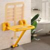 Bath Stools,Shower Seats for Disabled,Foldable Wall Stool Bathroom Shower Seat Stool Folding Chair Heavy Duty Anti-Slip Shower Chair with Legs Sh