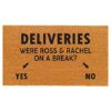 THEODORE MAGNUS Natural Coir Doormat with Non-Slip Backing - 17 x 30 - Outdoor / Indoor - Natural - Live Laugh Leave - COIR-1730-15-405