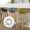 4 Pcs 3 Inch Lazy Susan Turntable Bearings, Square Rotating Swivel Bearing Plate with 150 Pound Capacity for Bar Stools, Chairs, Spin Furniture,