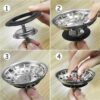 AONAT 2 Pack Kitchen Sink Plug Strainer,Stainless Steel Kitchen Sink Plug Strainer, Sink Strainer Plug for Food/Hair Catcher,UK Sinks Hole Diamet