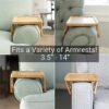 Bamboo Arm Table Clip On Tray Sofa Table for Wide Couches. Couch Arm Tray Table, Portable Table, TV Table and Side Tables for Small Spaces. Stabl
