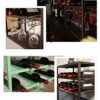 Wine rack Wrought Iron Wine Rack And Glass Locker Free Standing Goblet Holder Support Display Stand 48x 28x50 Cm For Up To 12 Bottles Of Wine
