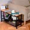 ALREMO HUANGXING - 3 Tier Shoe Rack Bench Shoe Storage Rack, Shoe Bench with Seat Beech Wood Top with Metal Frame for Hallway Living Roombathroom