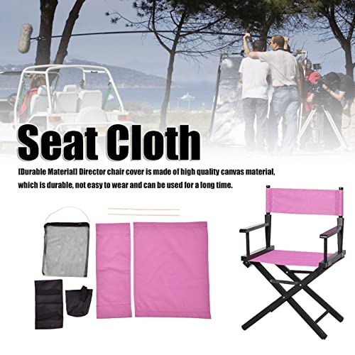 Fdit Canvas Chair Chair, Durable Director Chair Cover Stable For Home (Rose Red)