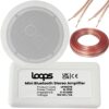 Loops SMART HOME Bluetooth Amplifier & 1x Premium Dual Coil Stereo Ceiling Speaker Kit – Compact HiFi Mini/Micro Amp – Kitchen Audio Music Player