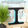YJINGRUI Levitating Shoe Display with 16 Colorful LED and 360° Automatic Rotation Levitating Sneaker Display (Black,Double)