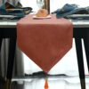 BALCONY & FALCON Table Runner, Kitchen Runner Waterproof Table Runner Modern Stain-proof Table Runner for Furniture with Tassel for Home Christma