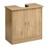 Premier Housewares Under Kitchen Sink Cabinets Oak Bathroom Under Sink Cabinet Under Basin Storage Undersink Cabinets Sink Storage Bathroom 60x60