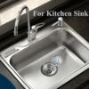 Sink Collection Stainless Steel Kitchen Sink Basket Strainer Plug Waste with Square Overflow 1½" (Medium)
