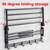 -Shelf,Towel Rack Bathroom Towel Rack Shelf, Swing Towel Bars, Towel Rail Wall Mounted Towel Rack Holder for Kitchen, Bathroom, Toilet