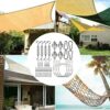 Sun Shade Kit Shade Sail Hardware Kits Shade Sail Installation Kits for Shade Canopy Shade Awning 44pcs