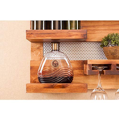 NEOCHY Wine Rack Solid Wall-Mounted Restaurant Living Room Bar Counter Simple Wine Glass Goblet Rack