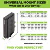 HIDEit Mounts Uni-XS Mount, Universal Black Steel Adjustable Wall Bracket for Extra Small Device, Hide Your Cable TV Box, Modems, Satellite Recei
